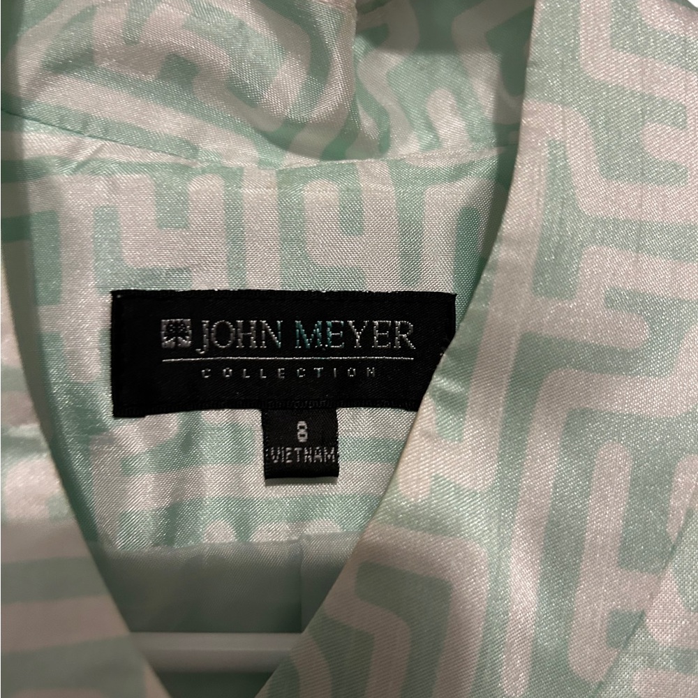 John Meyer Collection Green And White Jacket Size… - image 3